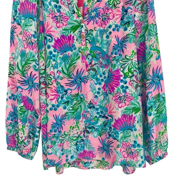 NWT Lilly Pulitzer Elsa Silk Top Sz L - Picture 5 of 12